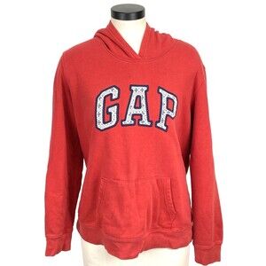 Red Gap Women's Hoodie Size Large Long Sleeve Kangaroo Pocket Sweatshirt Pull-On